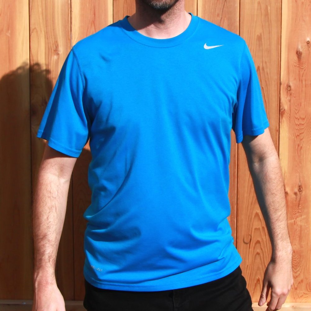 Crisp Blue Nike Dri-Fit Shirt Size Medium